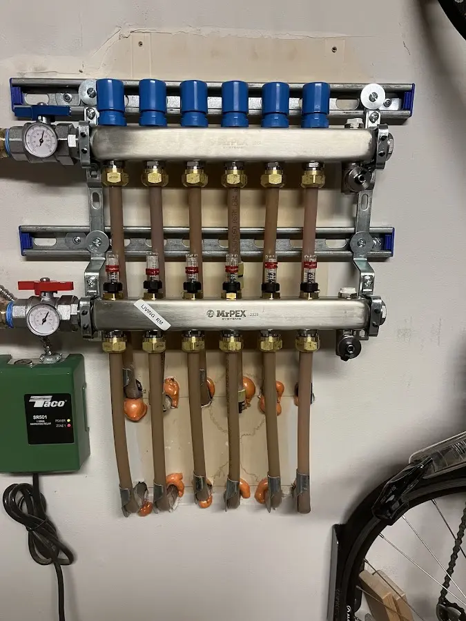 Plumber performing Gas Leak Detection at a residential property in Victorville